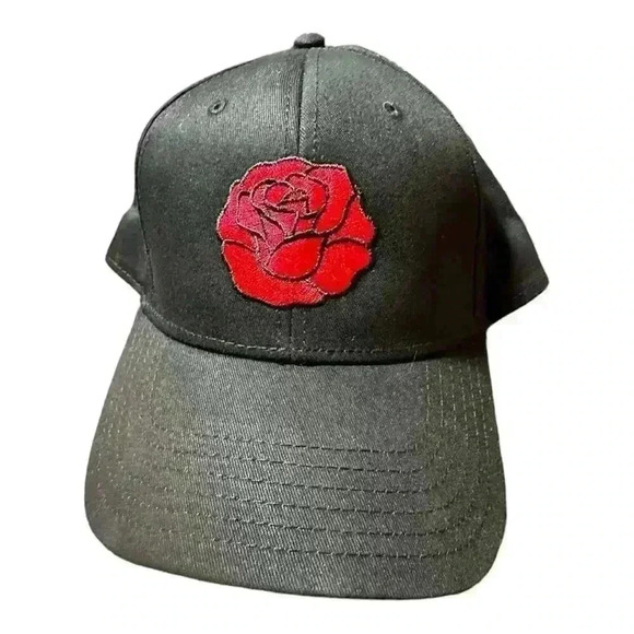 ⚡️ Vintage Women's Red Rose‎ Embroidered Distressed Dad Adjustable Outdoor Hat - Picture 2 of 7